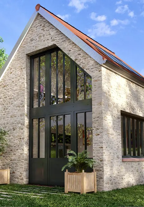 Rénovation maison pierre meulière – Cabinet d’architecture à Senlisse (Yvelines)